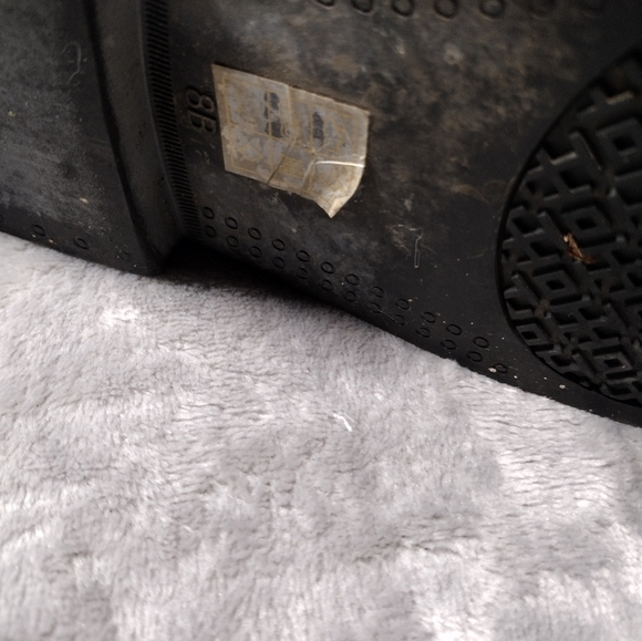 Tory Burch Marion Tall Quilted Rain Boots Riding Boots BLACK SIZE 8 B - Picture 11 of 11